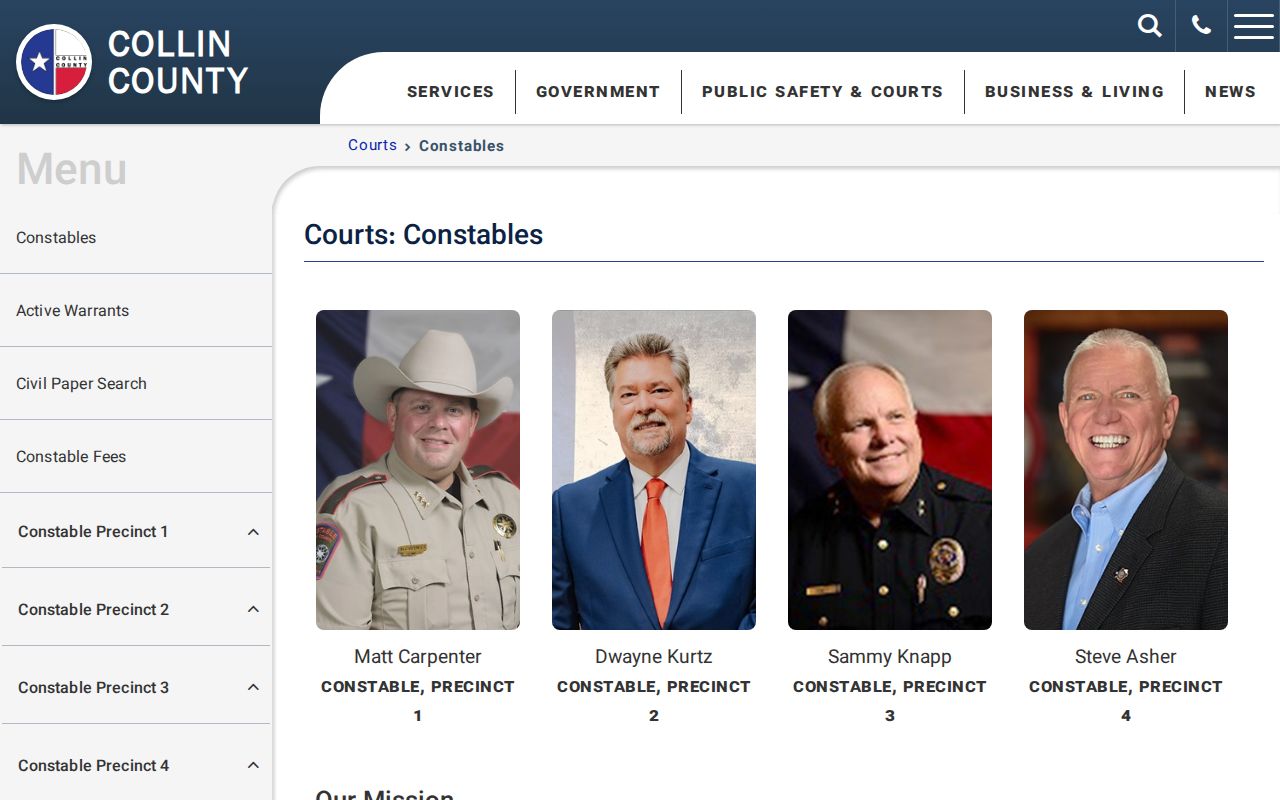 Collin County warrant process handled across four constable precincts