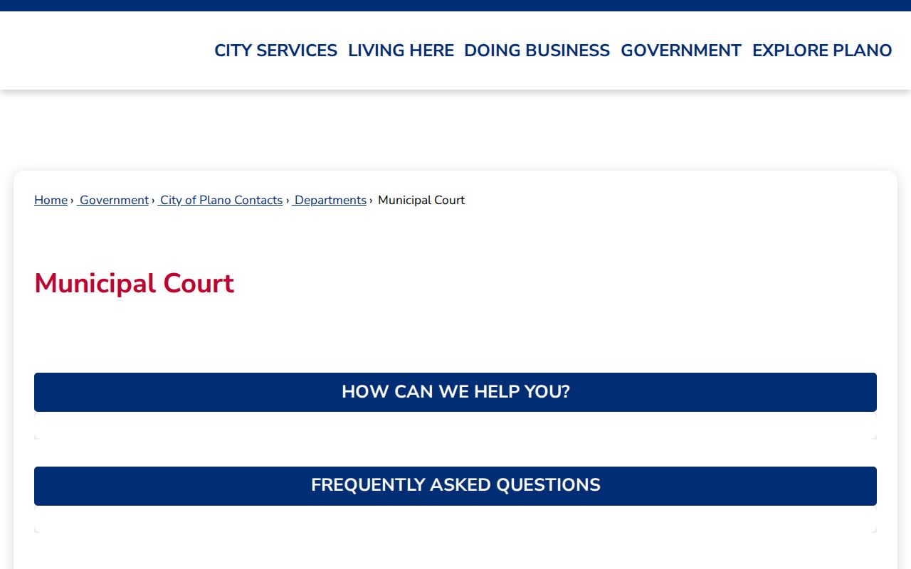 Plano warrant court jurisdiction and city court navigation