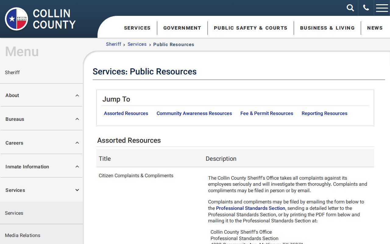 Collin County active warrant resources and official public search link